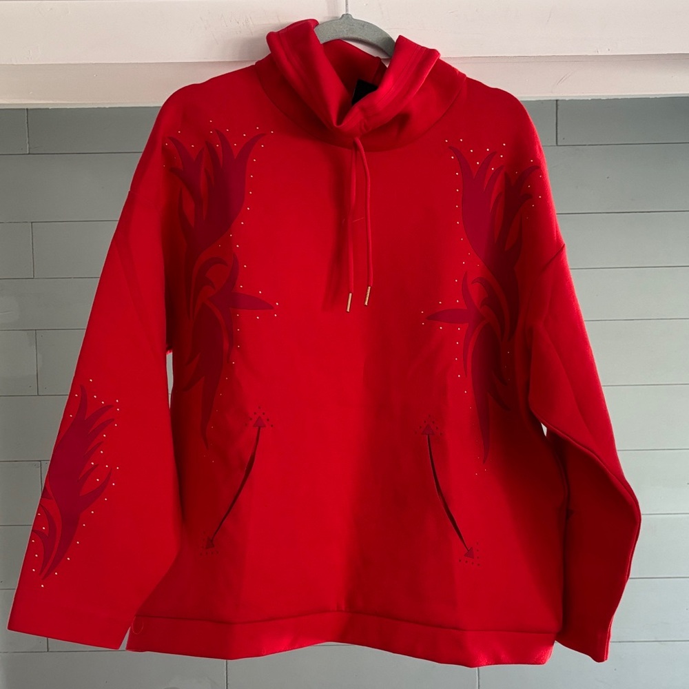 NWT Nike Women's Red Hoodie with Floral Design